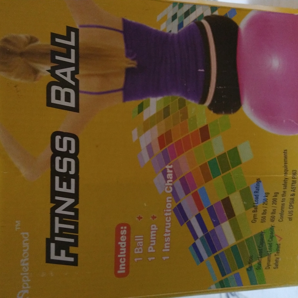 Apple round fitness ball, in original box
